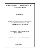 (Luận văn thạc sĩ) Nghiên cứu xử lý đất yếu nền đường vùng Mỹ Xuyên, Sóc Trăng ứng dụng cho công trình đường vào cầu Ông Điệp