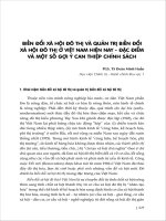 Biến đổi xã hội đô thị và quản trị biến đổi xã hội đô thị ở việt nam hiện nay đặc điểm và một số gợi ý can thiệp chính sách 