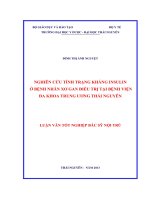 Nghiên cứu tình trạng kháng insulin ở bệnh nhân xơ gan điều trị tại bệnh viện đa khoa trung ương thái nguyên 