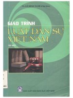 Giáo trình luật dân sự việt nam tập 1 