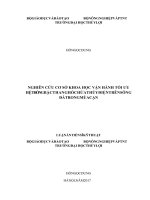 (Luận án tiến sĩ) Nghiên cứu cơ sở khoa học vận hành tối ưu hệ thống bậc thang hồ chứa thủy điện trên sông Đà trong mùa cạn