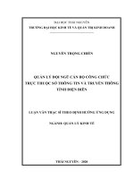 (Luận văn thạc sĩ) Quản lý đội ngũ cán bộ công chức trực thuộc Sở thông tin và Truyền thông tỉnh Điện Biên