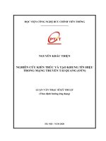 (Luận văn thạc sĩ) Nghiên cứu kiến trúc và tạo khung tín hiệu trong mạng truyền tải quang (OTN)