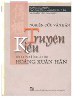Nghiên cứu văn bản truyện kiều theo phương pháp hoàng xuân hãn 