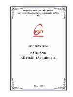 Bài giảng kế toàn tài chính 3 