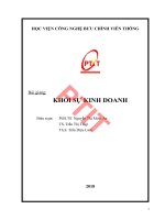 Bài giảng khởi sự kinh doanh 