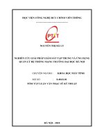 Nghiên cứu giải pháp giám sát tập trung và ứng dụng quản lý hệ thống mạng trường đại học hà nội (tt) 