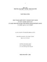 Thực trạng kiến thức thái độ thực hành về sức khỏe sinh sản của học sinh trung học phổ thông thành phố bắc giang và hiệu quả can thiệp 