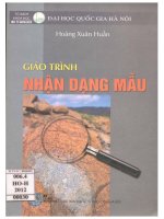 Giáo trình nhận dạng mẫu 