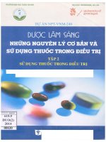 Dược lâm sàng những nguyên lý cơ bản và sử dụng thuốc trong điều trị tập 2 sử dụng thuốc trong điều trị 
