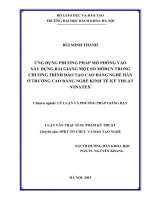 Ứng dụng phương pháp mô phỏng vào xây dựng bài giảng một số mô đun trong chương trình đào tạo cao đẳng nghề hàn ở trường cao đẳng nghề kinh tế kỹ thuật vinatex 