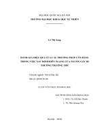 Đánh giá hiệu quả của các phương pháp cân bằng trong việc xác định biên ngang của nguồn gây dị thường trường thế  