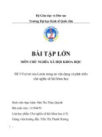 Bài tập lớn chủ nghĩa xã hội khoa học