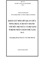 khảo sát mối liên quan giữa nồng độ il 31 huyết thanh với mức độ ngứa và độ nặng ở bệnh nhân chàm thể tạng 