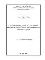 Xấp xỉ và khôi phục hàm số bằng phương pháp thích nghi và không thích nghi trong không gian besov 