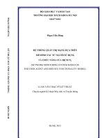 Hệ thống quản trị mạng dựa trên mô hình tác tử người sử dụng và chức năng của dịch vụ 