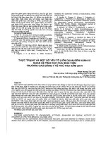 Thực trạng và một số yếu tố liên quan đến hành vi quan hệ tình dục của sinh viên trường cao đẳng y tế phú thọ năm 2014 