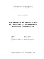 Đánh giá công tác đấu giá quyền sử dụng đất tại một số dự án trên địa bàn huyện đan phượng, thành phố hà nội   