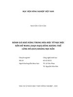 Đánh giá khả năng trung hòa độc tốc nọc độc rắn hổ mang (naja naja) bằng kháng thể lòng đỏ (igy) kháng nọc rắn   