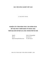 Nghiên cứu tình hình thực thi chính sách hỗ trợ phát triển kinh tế trang trại trên địa bàn huyện gia lâm, thành phố hà nội   
