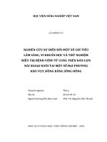 Nghiên cứu sự biến đổi một số chỉ tiêu lâm sàng, vi khuẩn học và thử nghiệm điều trị bệnh viêm tử cung trên đàn lợn nái ngoại nuôi tại một số địa phương khu vực đồng bằng sông hồng   