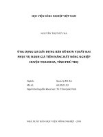 Ứng dụng gis xây dựng bản đồ đơn vị đất đai phục vụ đánh giá tiềm năng đất nông nghiệp huyện thanh ba, tỉnh phú thọ   