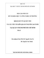 khảo sát tỷ lệ suy yếu và các yếu tố liên quan ở ngƣời cao tuổi tại quận 8 thành phố hồ chí minh 