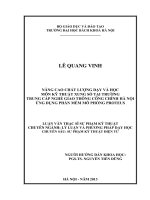 Nâng cao chất lượng dạy và học môn kỹ thuật xung số tại trường trung cấp nghề giao thông công chính hà nội ứng dụng phần mềm mô phỏng proteus 