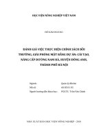 Đánh giá việc thực hiện chính sách bồi thường, giải phóng mặt bằng dự án cải tạo nâng cấp đường nam hà, huyện đông anh, thành phố hà nội   