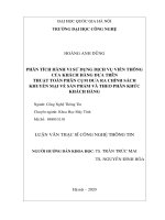 Phân tích hành vi sử dụng dịch vụ viễn thông của khách hàng dựa trên thuật toán phân cụm đưa ra chính sách khuyến mại về sản phẩm và theo phân khúc khách hàng 