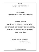 tuân thủ điều trị và các yếu tố liên quan ở bệnh nhân đái tháo đường type 2 điều trị ngoại trú tại bệnh viện nguyễn tri phương năm 2017