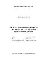 Giải pháp nâng cao chất lượng dịch vụ công ích tại công ty cp môi trường và dịch vụ đô thị vĩnh yên   