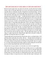 THẾ GIỚI NGHỆ THUẬT VÀ ĐẶC ĐIỂM CỦA THẾ GIỚI NGHỆ THUẬT