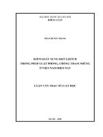 Kiểm soát xung đột lợi ích trong pháp luật phòng chống tham nhũng ở việt nam hiện nay 