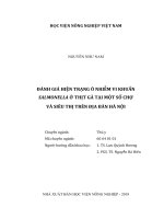 Đánh giá hiện trạng ô nhiễm vi khuẩn salmonella ở thịt gà tại một số chợ và siêu thị trên địa bàn hà nội   