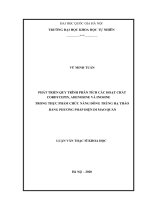 Phát triển quy trình phân tích các hoạt chất cordycepin, adenosin và inosin trong thực phẩm chức năng đông trùng hạ thảo bằng phương pháp điện di mao quản