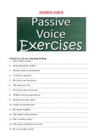 Bài tập câu bị động tiếng anh có đáp án