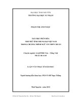 Dạy học phân hóa thơ trữ tình trung đại việt nam trong chương trình ngữ văn THPT chuẩn