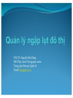 Bài giảng quản lý ngập lụt đô thị   (đại học thủy lợi) 