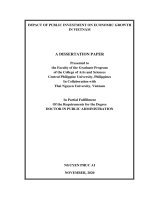 Impact of public investment on economic growth in vietnam 