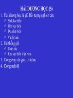 Bài giảng cơ sở kỹ thuật bờ biển (đại học thủy lợi) 