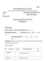 Phụ lục I  kế hoạch dạy học ngữ văn 9 kì 2