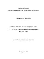 Nghiên cứu một số giải thuật suy diễn và ứng dụng xây dựng hệ hỗ trợ chẩn đoán lỗi máy tính 
