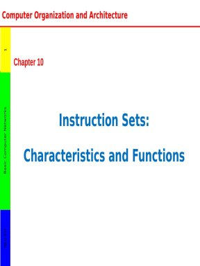 Instruction sets, characteristics and functions (tổ CHỨC và KIẾN TRÚC ...