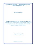 Nâng cao chất lượng công tác quản lý chi phí đầu tư xây dựng tại ban quản lý dự án nông nghiệp và phát triển nông thôn tỉnh cao bằng 