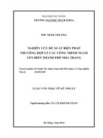 NGHIÊN CỨU ĐỀ XUẤT BIỆN PHÁP THI CÔNG HỢP LÝ CÁC CÔNG TRÌNH NGẦM VEN BIỂN THÀNH PHỐ NHA TRANG