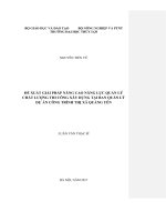 Đề xuất giải pháp nâng cao năng lực quản lý chất lượng thi công xây dựng tại ban quản lý dự án công trình thị xã quảng yên 