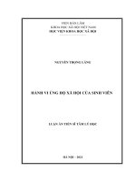 Hành vi ủng hộ xã hội của sinh viên