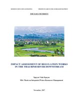 Impact assessment of regulation works in the thai binh river downstream 