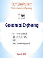Bài giảng môn học địa kỹ thuật phần 1 geotechnical engineering part 1 